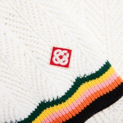 Casablanca Chevron Lace Shorts - White/Multi -Feature Clothing Chevron Lace Shorts White Multi MS24 KW 650 01 02 19 24 Feature VR 4