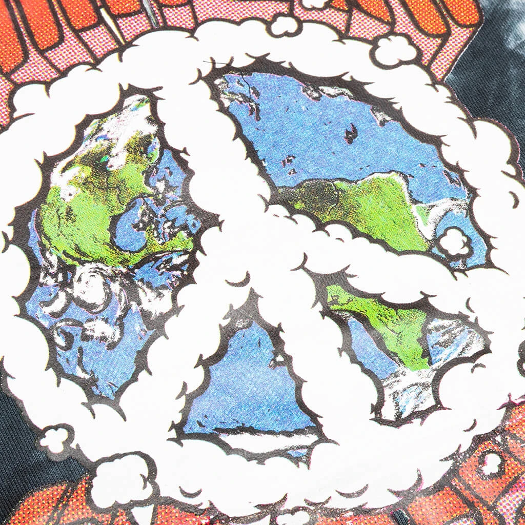 Chinatown Peace Earth Logo Hoodie - Black Tie-Dye 5 Chinatown Peace Earth Logo Hoodie - Black Tie-Dye - Image 3