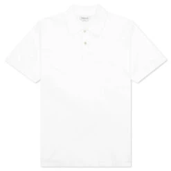 Lanvin Classic FIt Polo With Logo Emblem Detail - Optic White