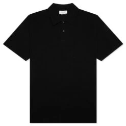 Lanvin Classic Fit Polo With Logo Emblem Detail - Black