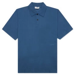 Lanvin Classic Oversized Polo With Curb Detail - Neptune Blue