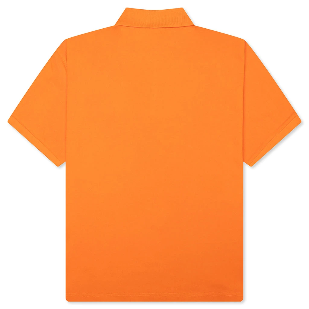 Stussy Classic Pique Polo - Orange 4 Stussy Classic Pique Polo - Orange - Image 2