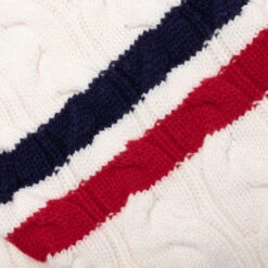 College Badges Knit Cardigan - Ivory -Feature Clothing College Badges Knit Cardigan M Ivory 001KNJ801051IIVY 09 13 23 Feature VR 6