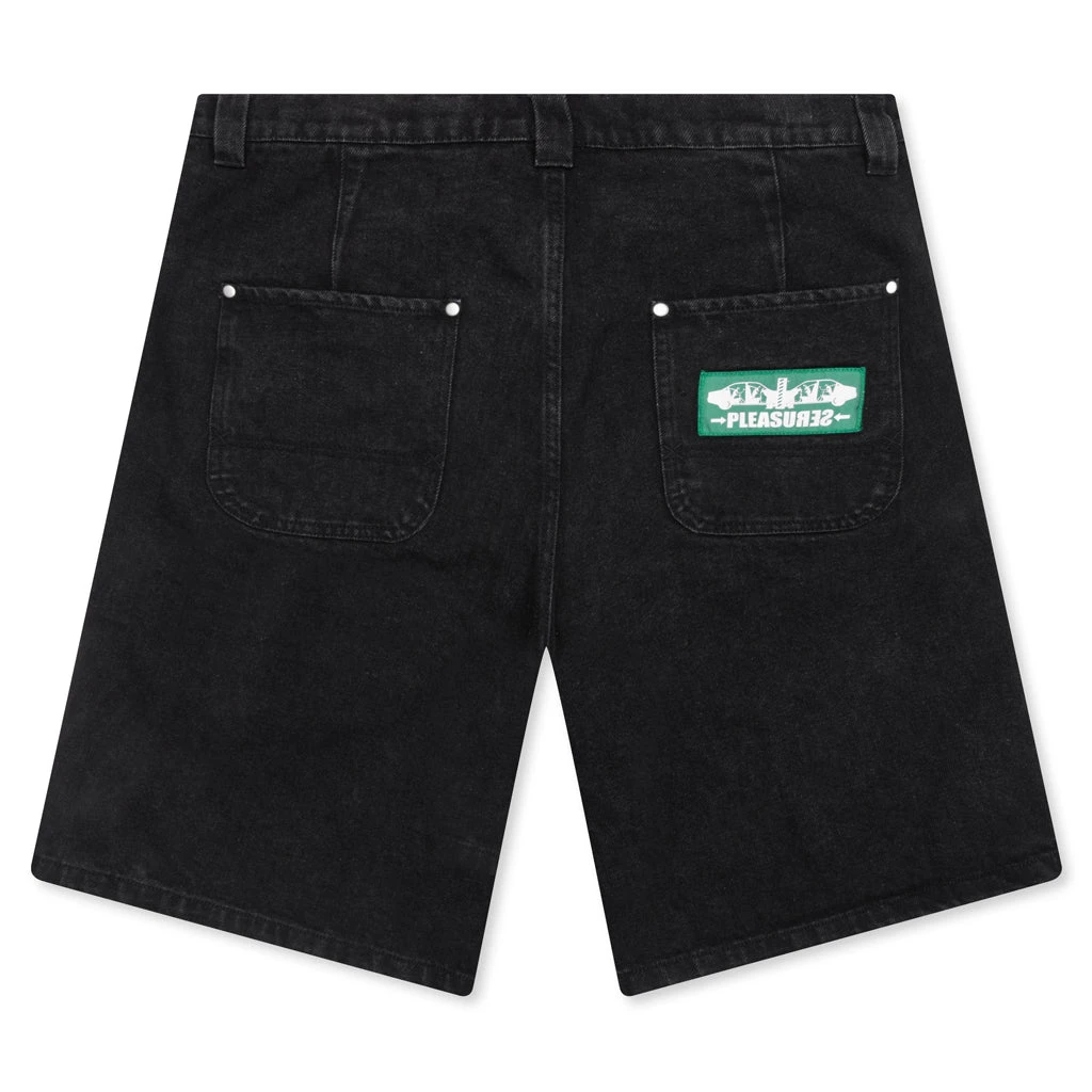 Pleasures Collision Jorts - Faded Black 4 Pleasures Collision Jorts - Faded Black - Image 2