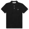 Comme Des Garçons Play Black Emblem Women's Polo Shirt - Black -Feature Clothing Comme des Garcons PLAY Black Emblem Women s Polo Shirt Black AZ T065 051 1 M 01 01 2021 01 4