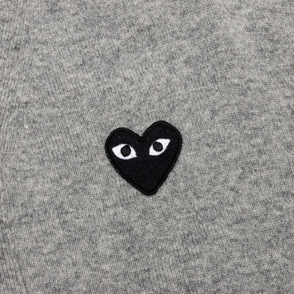 Comme Des Garçons Play Knit Cardigan - Grey 5 Comme Des Garçons Play Knit Cardigan - Grey - Image 3
