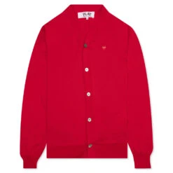 Comme Des Garçons Play Little Red Heart Cardigan - Red