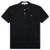 Comme Des Garçons Play Little Red Heart Polo Shirt - Black -Feature Clothing Comme des Garcons PLAY Little Red Heart Polo Shirt Black AZ T204 051 1 12 01 2020 01 2copy