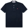 Comme Des Garçons Play Little Red Heart Polo Shirt - Navy