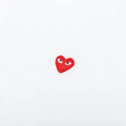 Comme Des Garçons Play Little Red Heart Polo Shirt - White -Feature Clothing Comme des Garcons PLAY Little Red Heart Polo Shirt White AZ T204 051 3 12 01 2020 01 2