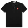 Comme Des Garçons Play Stacked Heart Polo Shirt - Black 1 Comme Des Garçons Play Stacked Heart Polo Shirt - Black -Feature Clothing Comme des Garcons PLAY Stacked Heart Polo Shirt Black AZ T290 051 1 12 01 2020 01 2