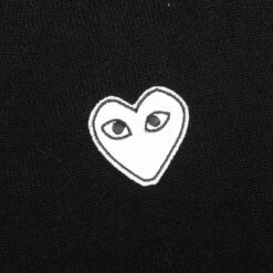 Comme Des Garçons Play V-Neck Cardigan - Black 8 Comme Des Garçons Play V-Neck Cardigan - Black -Feature Clothing Comme des Garcons PLAY V Neck Cardigan Black AZ N062 051 1 01 01 2021 01 2
