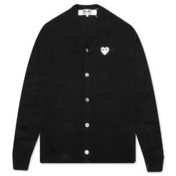 Comme Des Garçons Play V-Neck Cardigan - Black
