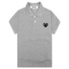 Comme Des Garçons Play Women's Black Emblem Polo - Grey