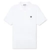 Comme Des Garçons Play Women's Small Black Heart Polo Shirt - White -Feature Clothing Comme des Garcons PLAY Women s Small Black Heart Polo Shirt White AZ T205 051 3 01 04 2021 01 2