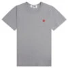 Comme Des Garçons Play Women's Small Heart T-Shirt - Grey -Feature Clothing Comme des Garcons PLAY Women s Small Heart T Shirt Grey AZ T313 051 3 12 01 22 Feature DV
