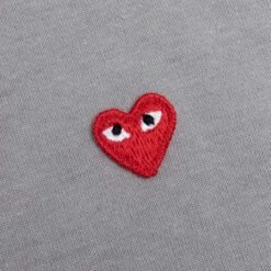 Comme Des Garçons Play Women's Small Heart T-Shirt - Grey -Feature Clothing Comme des Garcons PLAY Women s Small Heart T Shirt Grey AZ T313 051 3 12 01 22 Feature DV 3