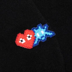 Comme Des Garçons Play Comme Des Garcons PLAY X The Artist Invader Button Cardigan - Black -Feature Clothing Comme des Garcons PLAY x the Artist Invader Button Cardigan Black AZ N088 051 1 09 23 23 Feature KN 5