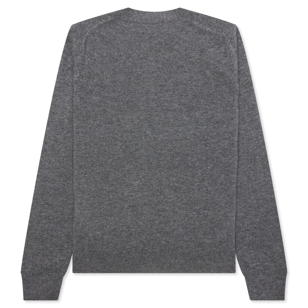 Comme Des Garçons Play Comme Des Garcons PLAY X The Artist Invader Button Cardigan - Grey 4 Comme Des Garçons Play Comme Des Garcons PLAY X The Artist Invader Button Cardigan - Grey - Image 2