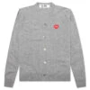 Comme Des Garçons Play Comme Des Garcons PLAY X The Artist Invader Cardigan - Top Grey -Feature Clothing Comme des Garcons PLAY x the Artist Invader Cardigan Top Grey AZ N084 051 2 06 02 23 Feature KN MG