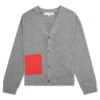 JW Anderson Contrast Pocket Cardigan - Grey Melange