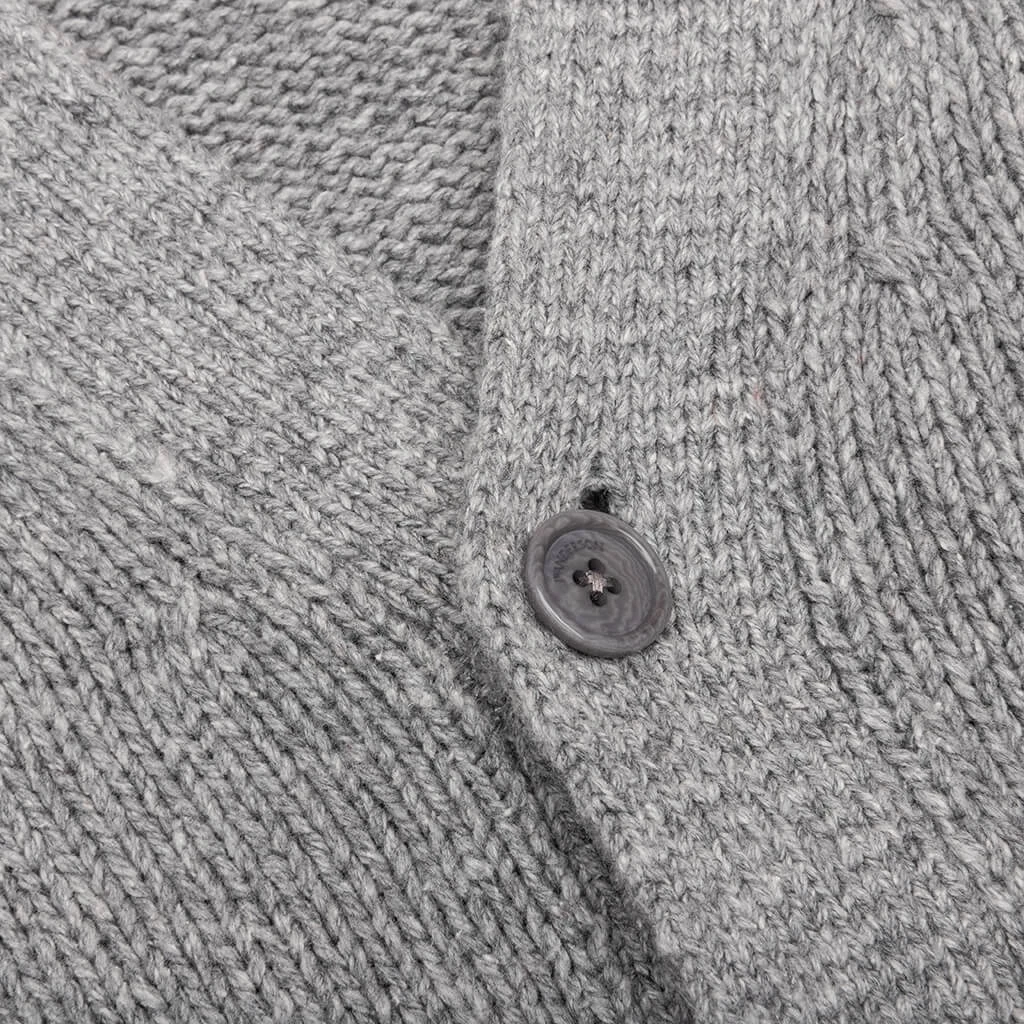 JW Anderson Contrast Pocket Cardigan - Grey Melange 5 JW Anderson Contrast Pocket Cardigan - Grey Melange - Image 3