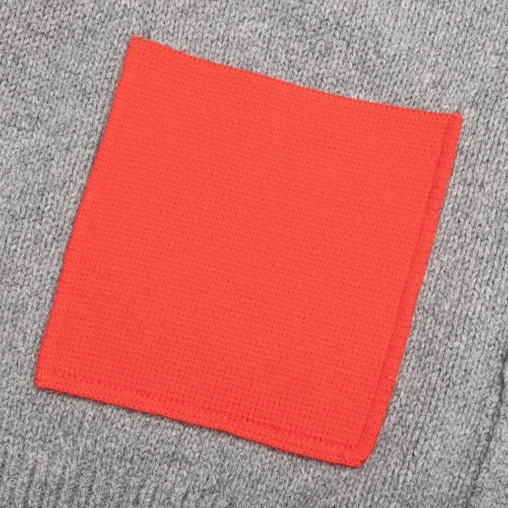 JW Anderson Contrast Pocket Cardigan - Grey Melange 6 JW Anderson Contrast Pocket Cardigan - Grey Melange - Image 4