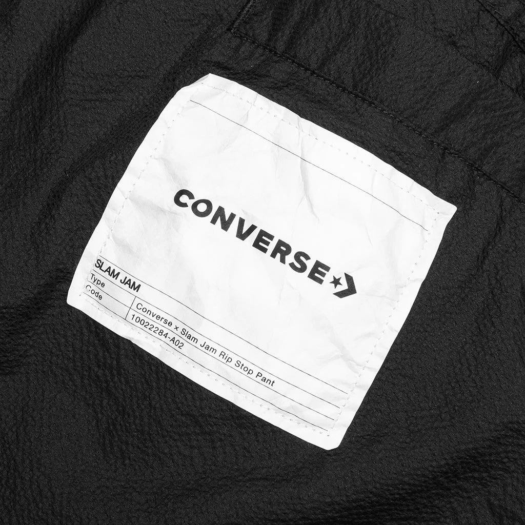 Converse X Slam Jam Rip Stop Pant - Black 5 Converse X Slam Jam Rip Stop Pant - Black - Image 3