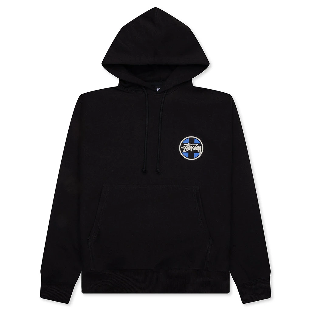Stussy Cross Dot Hoodie - Black 3 Stussy Cross Dot Hoodie - Black
