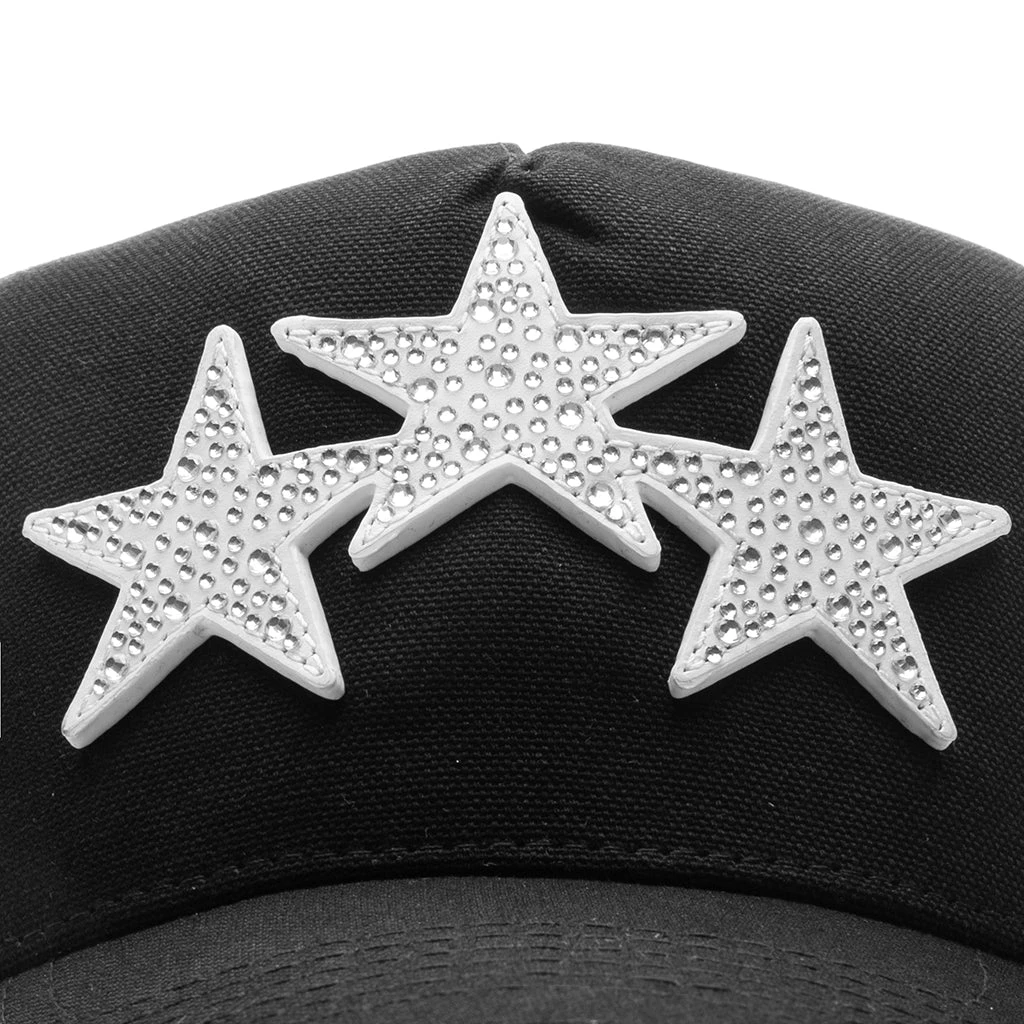 Amiri Crystal 3 Star Trucker Hat - Black/White 4 Amiri Crystal 3 Star Trucker Hat - Black/White - Image 2