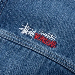 Stussy Denim Sherpa Work Jacket - Washed Blue -Feature Clothing Denim Sherpa Work Jacket Washed Blue 115725 WASB 11 12 23 Feature KN 5
