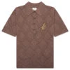 Diamond Knit Polo - Brown 1 Diamond Knit Polo - Brown -Feature Clothing Diamond Knit Polo Brown HTG240332 BRN 09 28 24 Feature JP