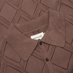 Diamond Knit Polo - Brown -Feature Clothing Diamond Knit Polo Brown HTG240332 BRN 09 28 24 Feature JP 6