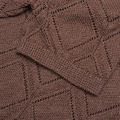 Diamond Knit Polo - Brown -Feature Clothing Diamond Knit Polo Brown HTG240332 BRN 09 28 24 Feature JP 8