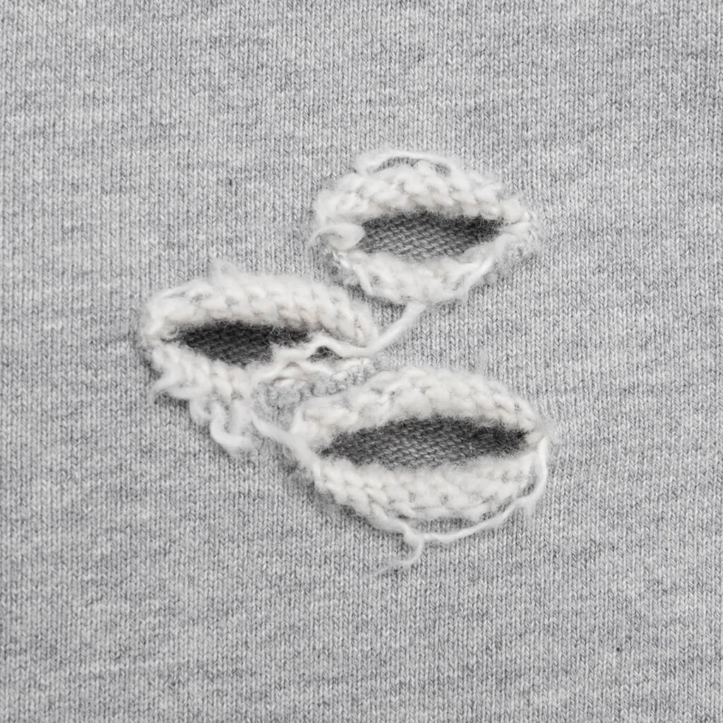 Distressed Shorts Small Logo - Heather Grey 7 Distressed Shorts Small Logo - Heather Grey - Image 5