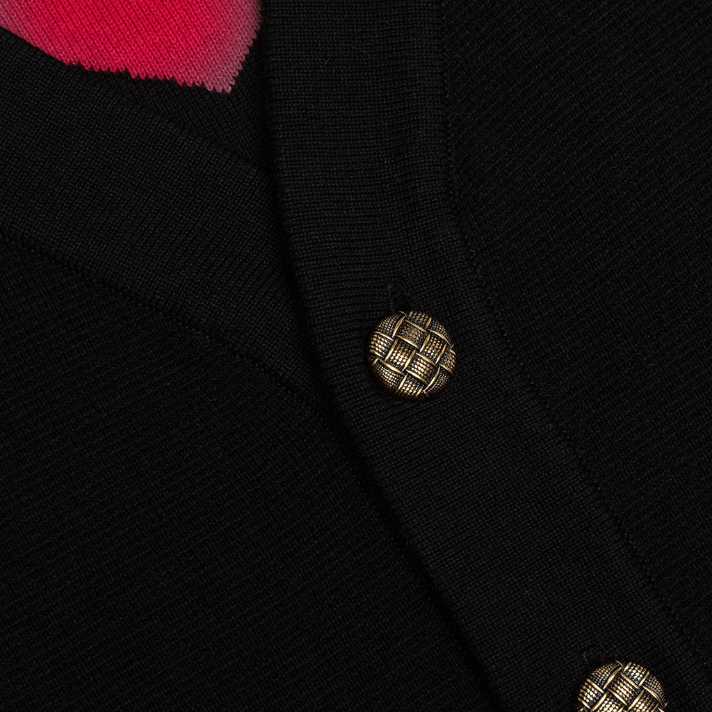 Heart Cardigan - Black 6 Heart Cardigan - Black - Image 4