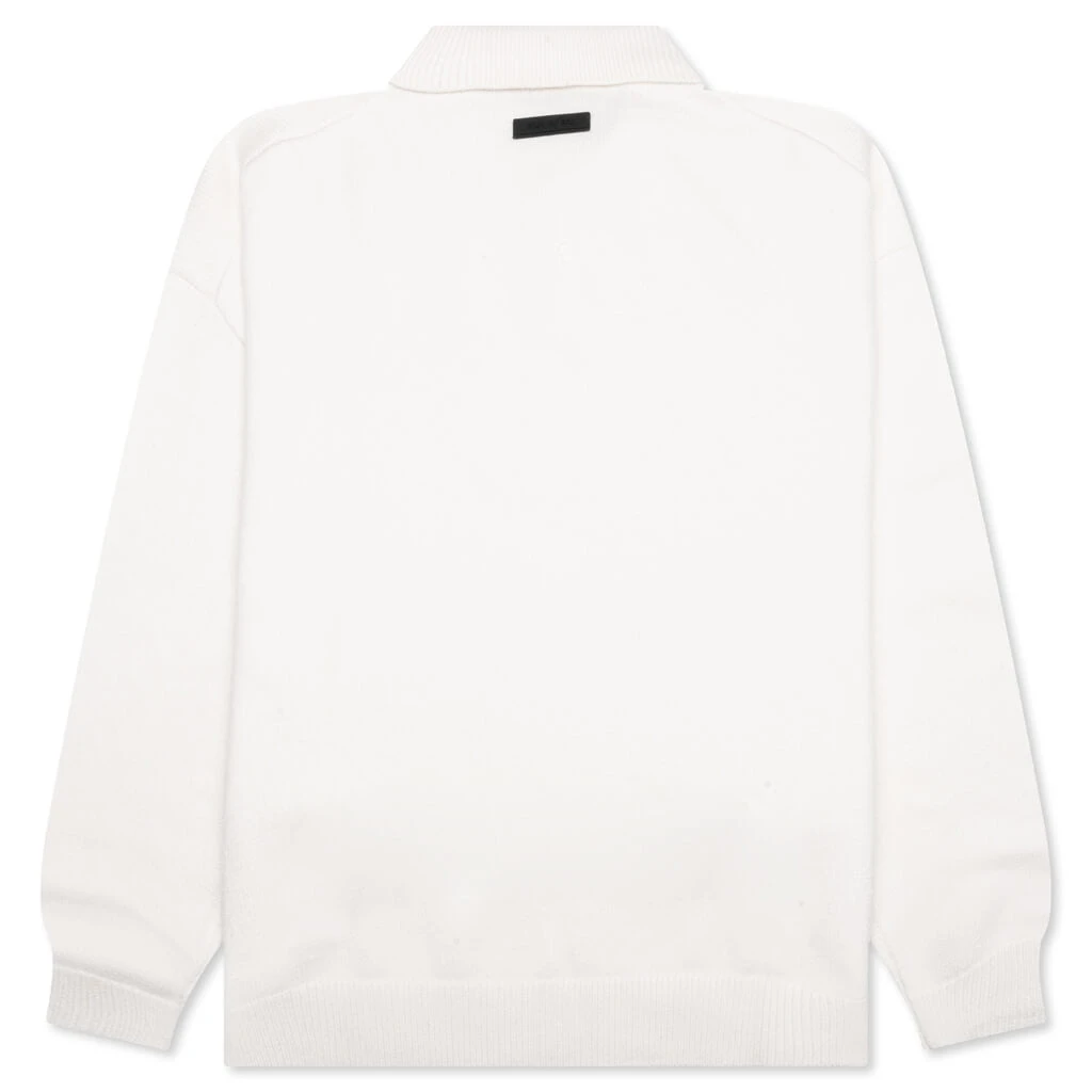 Essentials Knit Polo - Cloud Dancer 4 Essentials Knit Polo - Cloud Dancer - Image 2