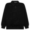Essentials Knit Polo - Jet Black 1 Essentials Knit Polo - Jet Black -Feature Clothing Essentials Knit Polo Jet Black 192BT232180F 10 19 23 Feature RV 18