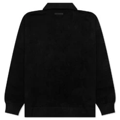 Essentials Knit Polo - Jet Black -Feature Clothing Essentials Knit Polo Jet Black 192BT232180F 10 19 23 Feature RV 21