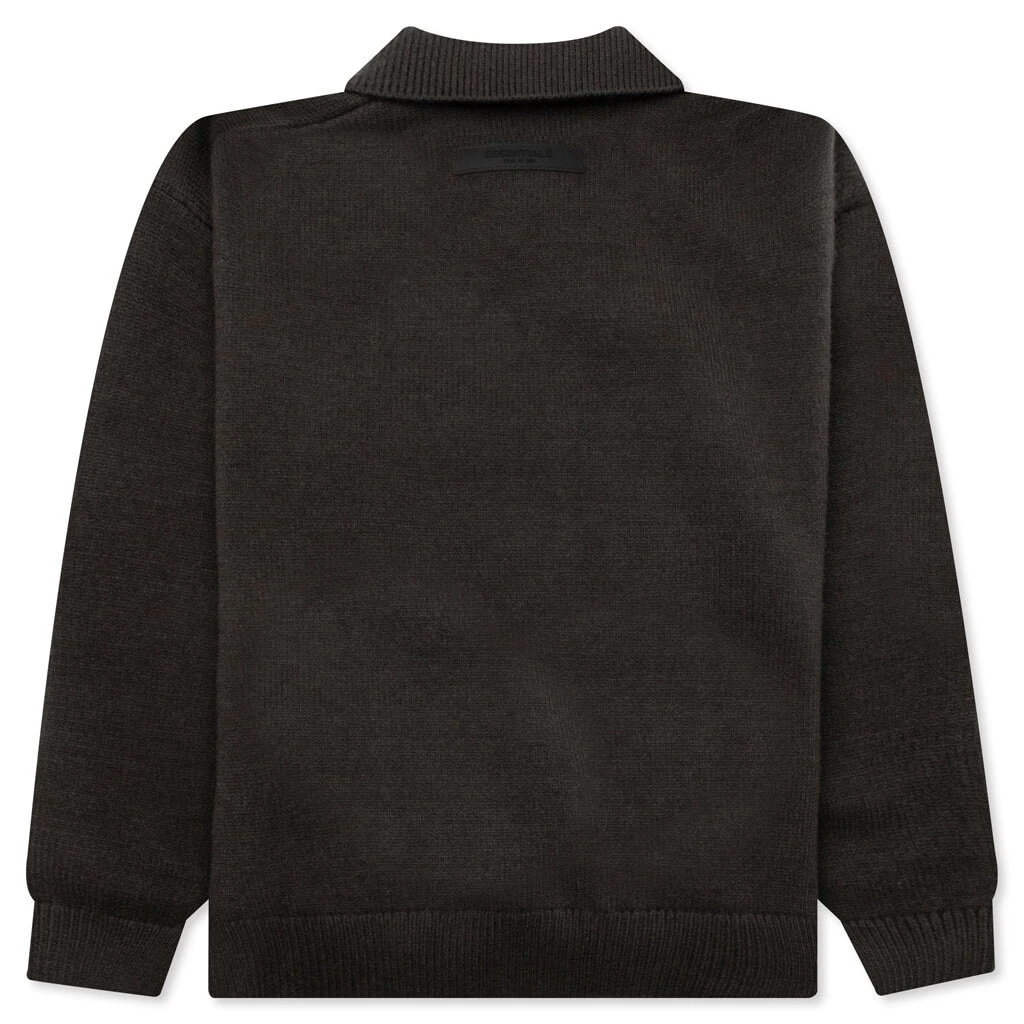 Kid's Knit Polo - Off Black 4 Kid's Knit Polo - Off Black - Image 2