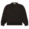 Knit L/S Polo - Off Black 2 Knit L/S Polo - Off Black -Feature Clothing Fear Of God Essentials L S Polo Off Black 192BT222180F 06 07 23 Feature KN