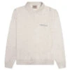 Essentials L/S Polo - Light Heather Oatmeal -Feature Clothing Fear Of God Essentials LS Polo Light Heather Oatmeal 192SU212092F 95