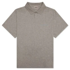 Essentials S/S Polo - Dark Heather Oatmeal