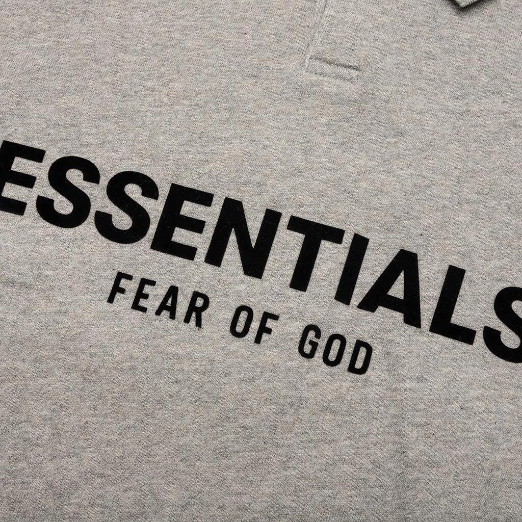 Kid's Core L/S Polo - Dark Oatmeal 6 Kid's Core L/S Polo - Dark Oatmeal - Image 4