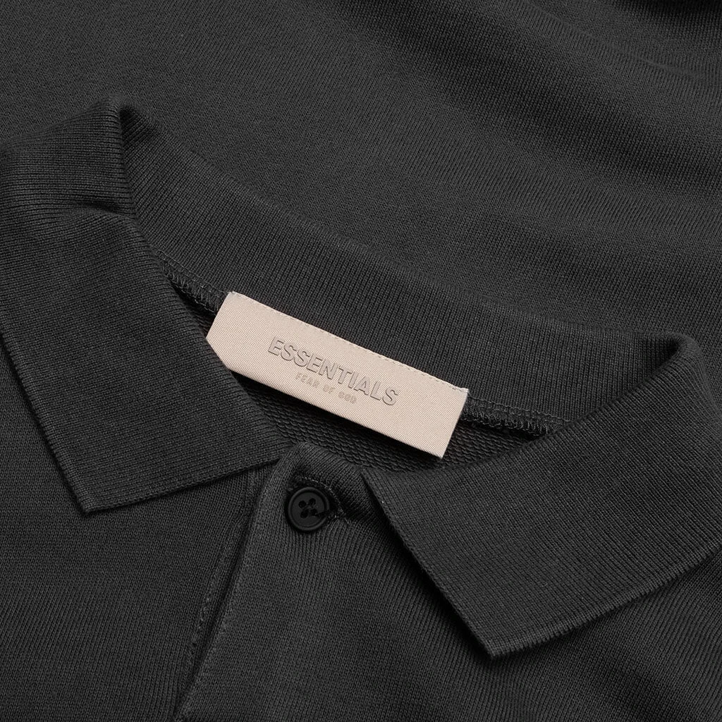 Essentials Kid's L/S Polo - Iron 5 Essentials Kid's L/S Polo - Iron - Image 3