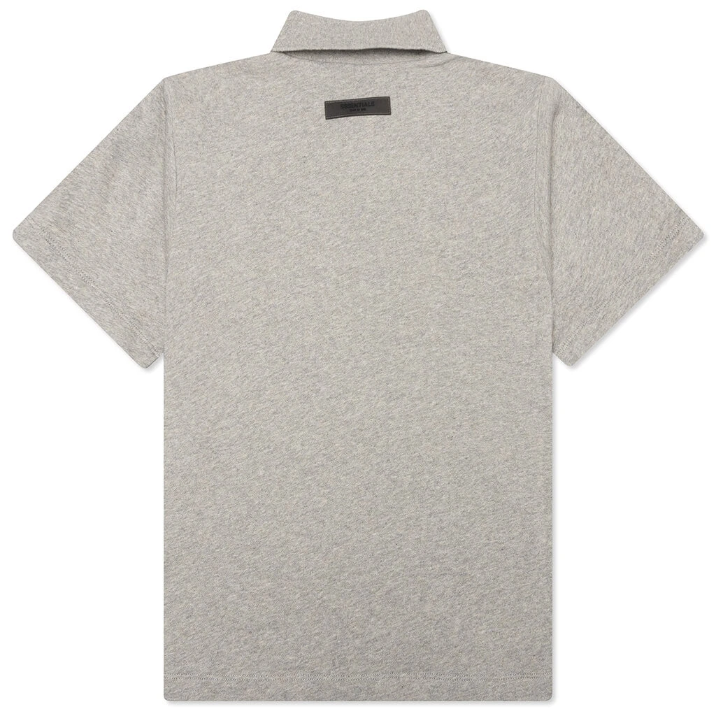 Essentials Kid's S/S Polo - Dark Oatmeal 4 Essentials Kid's S/S Polo - Dark Oatmeal - Image 2