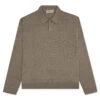 Essentials Knit L/S Polo - Oak -Feature Clothing Fear of God Essentials Knit L S Polo Oak 192BT212185F 07 24 22 Feature DV VR