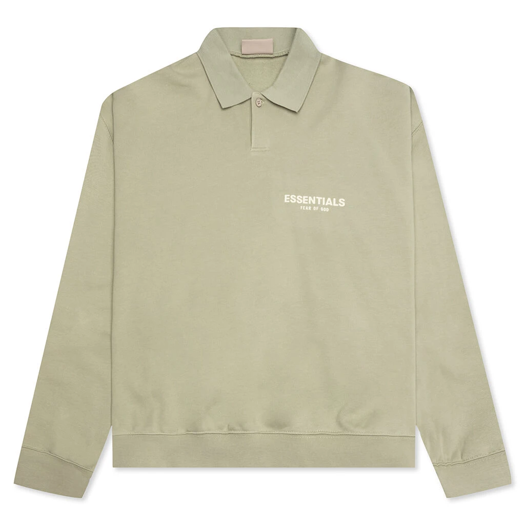 Essentials L/S Polo - Seafoam 3 Essentials L/S Polo - Seafoam