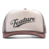Frew Trucker Hat - Brown/Tan -Feature Clothing Feature Frew Trucker Hat Brown Tan FEAT032923X5 06 21 23 Feature VR