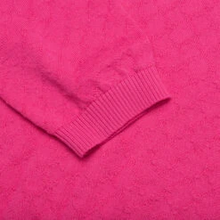 Hogan Pointelle Raglan Sleeve Sweater Polo - Coral -Feature Clothing Feature Hogan Pointelle Raglan Sleeve Polo Sweater Coral F042723X06CO 07 15 23 Feature KN 10